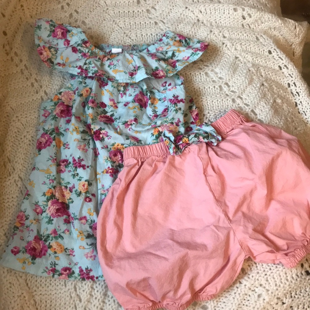 Pink and Blue Baby Girl Outfit
